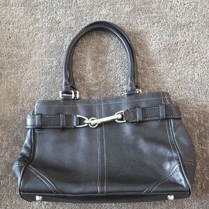 Coach Black Leather Shoulder Bag